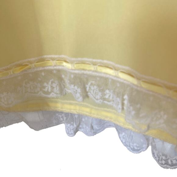 Bonwit Teller Lelis Vintage Rare Yellow Lace Long Nightgown size medium lingerie - Picture 8 of 11